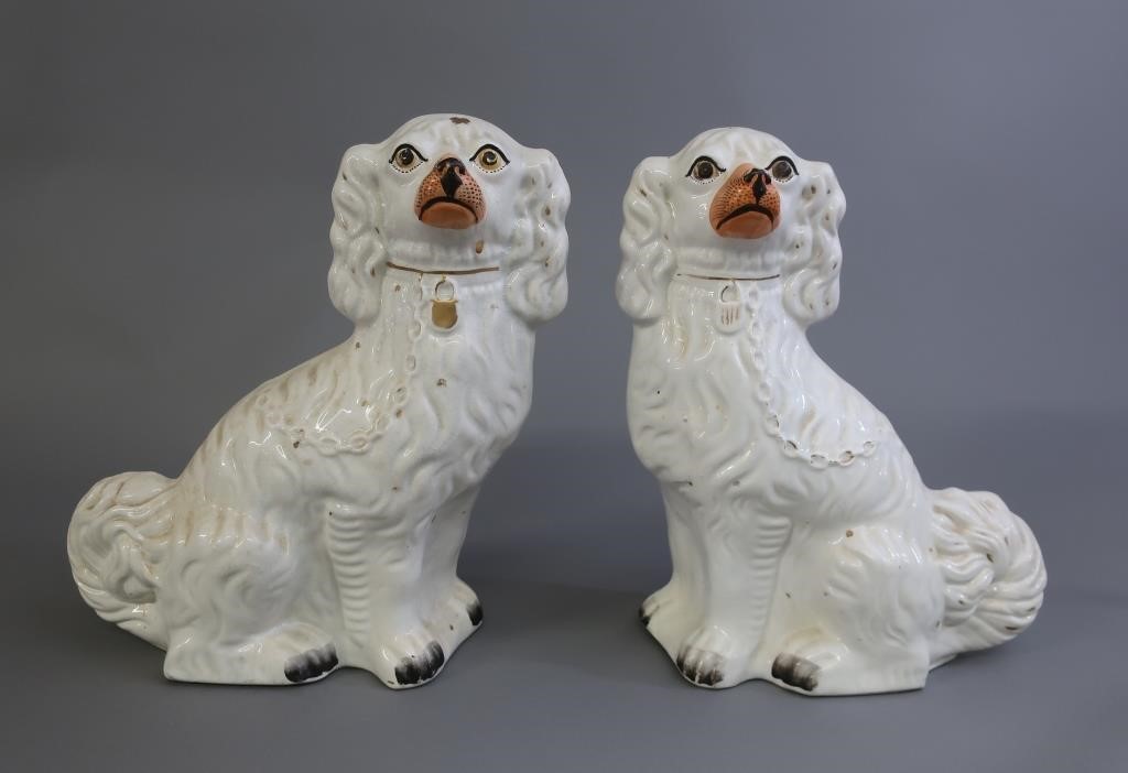 Pair of Staffordshire spaniels
