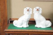 PAIR OF STAFFORDSHIRE SPANIELS