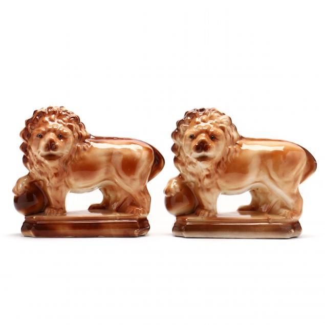 PAIR OF STAFFORDSHIRE STYLE BRITISH