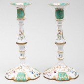 PAIR OF STAFFORDSHIRE WHITE AN
