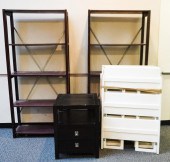 PAIR OF STAINED WOOD OPEN BOOK