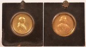 PAIR OF STAMPED BRASS MINIATUR