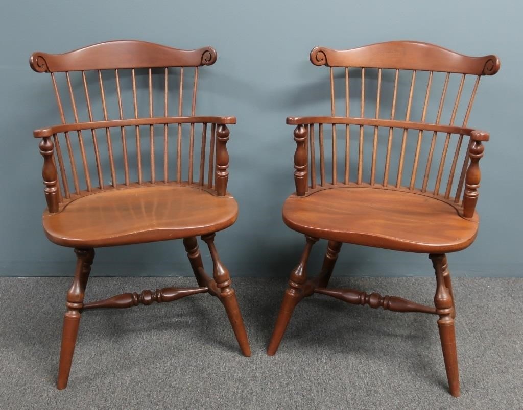 Pair of stamped "Duckloe" Windsor