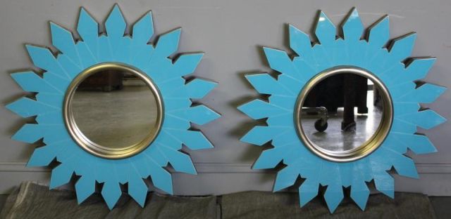 Pair of Starburst Style Mirror.Ex