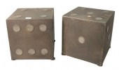 PAIR OF STEEL DICE FORM BRUTAL
