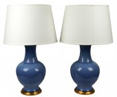 PAIR OF STEPHEN GEROULD BLUE G