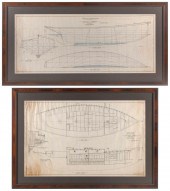 PAIR OF STERLING BURGESS SHIP