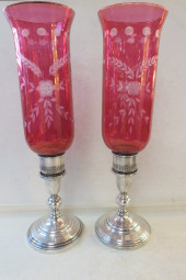 PAIR OF STERLING CANDLE HOLDER