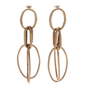 PAIR OF STERLING SILVER, BRASS
