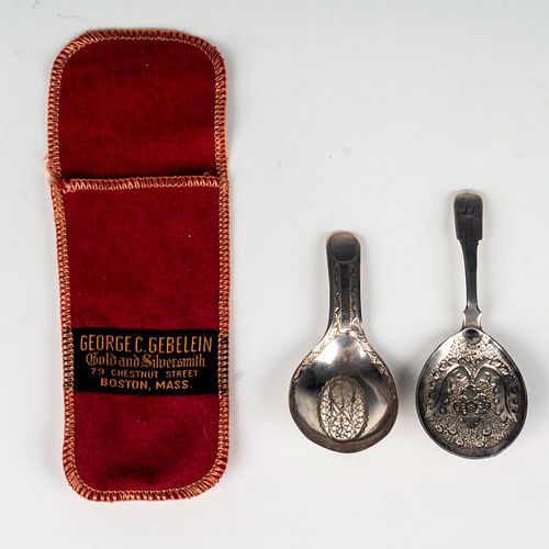 PAIR OF STERLING SILVER CADDY