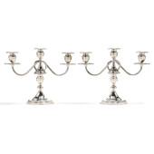 PAIR OF STERLING SILVER CANDEL