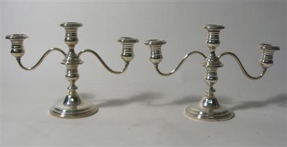 Pair of sterling silver candelabra