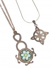 PAIR OF STERLING SILVER CELTIC