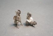 PAIR OF STERLING SILVER ‘FIGHT