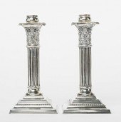 PAIR OF STERLING SILVER LAMP B