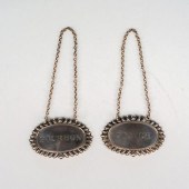 PAIR OF STERLING SILVER, LIQUO