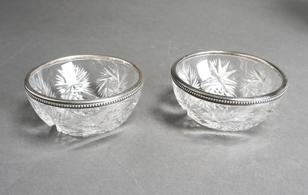 PAIR OF STERLING SILVER RIMMED