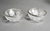 PAIR OF STERLING SILVER RIMMED