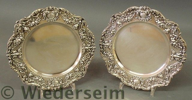 Pair of sterling silver service