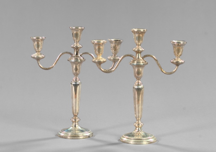 Pair of Sterling Silver Three-Arm