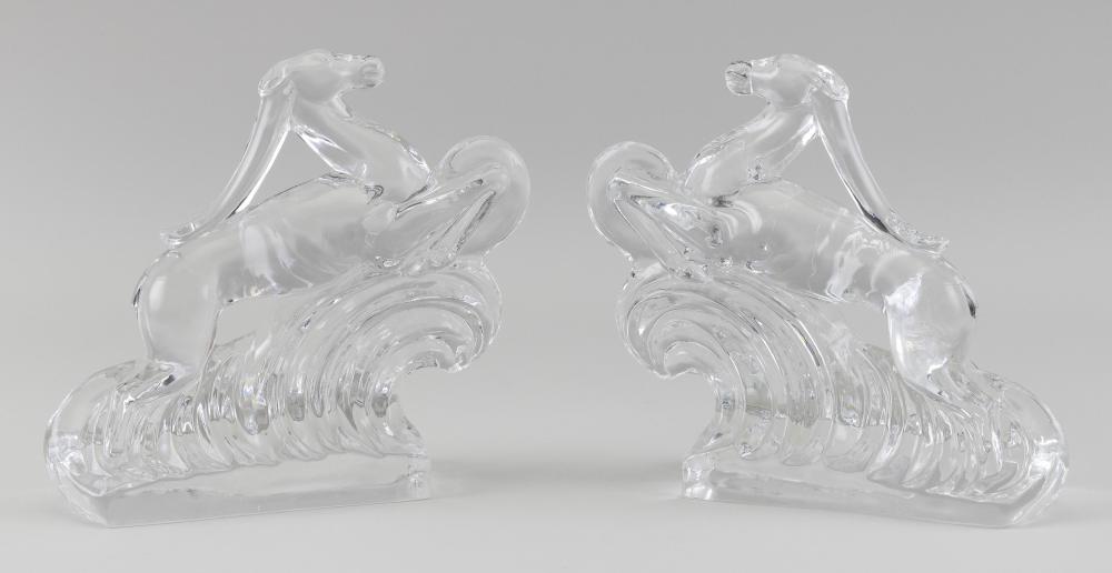 PAIR OF STEUBEN ART DECO