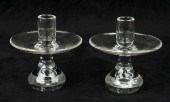 Pair of Steuben clear art glas