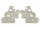 PAIR OF STEUBEN GLASS ANTELOPE
