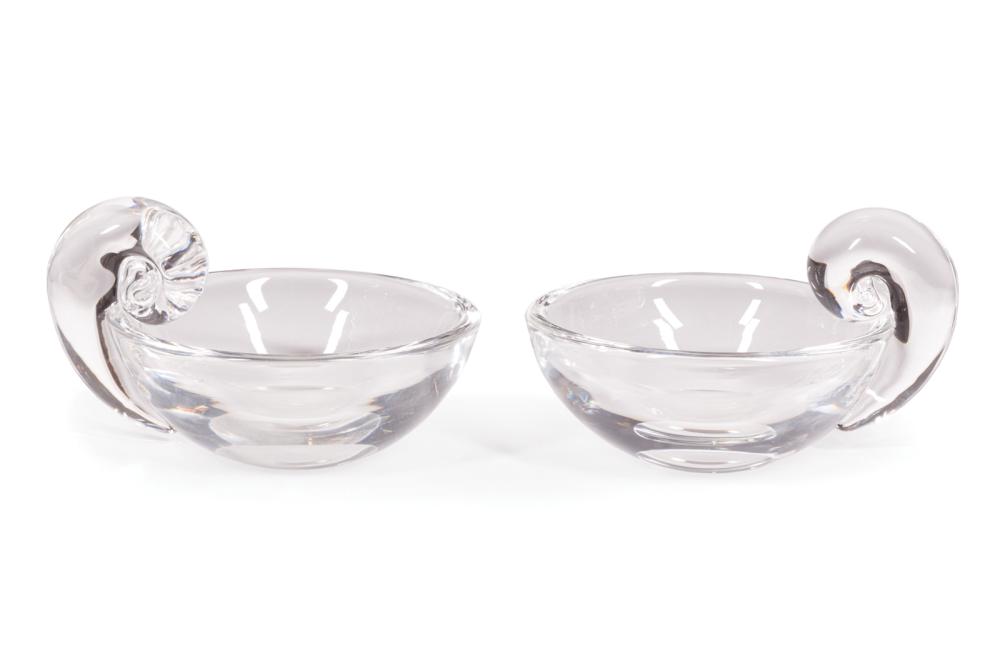 PAIR OF STEUBEN GLASS