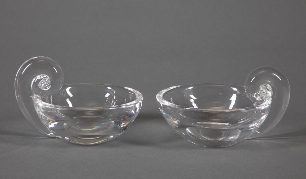 PAIR OF STEUBEN GLASS