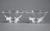 PAIR OF STEUBEN GLASS "SPIRAL"