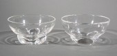 PAIR OF STEUBEN GLASS "TREFOIL