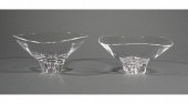 PAIR OF STEUBEN GLASS "TRILLIU