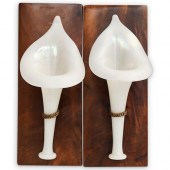 PAIR OF STEUBEN IVRENE LIMOUSI