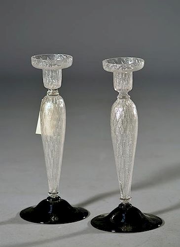 PAIR OF STEUBEN SILVERINA