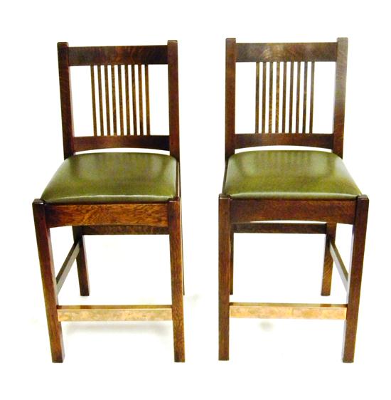 Pair of Stickley ''Spindle'' bar