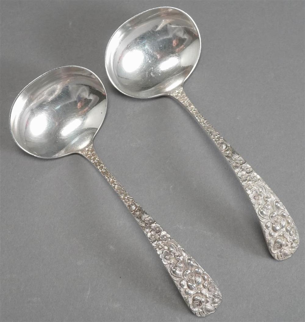 PAIR OF STIEFF REPOUSSE STERLING