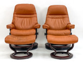PAIR OF "STRESSLESS" CHAIRS &