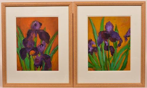 PAIR OF SUK SHUGLIE IRIS STILL LIFE
