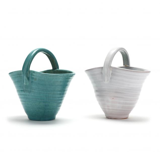 PAIR OF SUNSET MOUNTAIN BASKETS