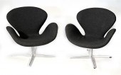 PAIR OF SWAN LOUNGE CHAIRS ATT