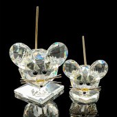 PAIR OF SWAROVSKI CRYSTAL FIGU