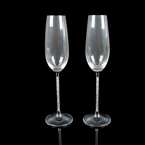 PAIR OF SWAROVSKI CRYSTAL STEMWARE,