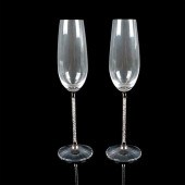PAIR OF SWAROVSKI CRYSTAL STEM