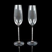 PAIR OF SWAROVSKI CRYSTAL STEM