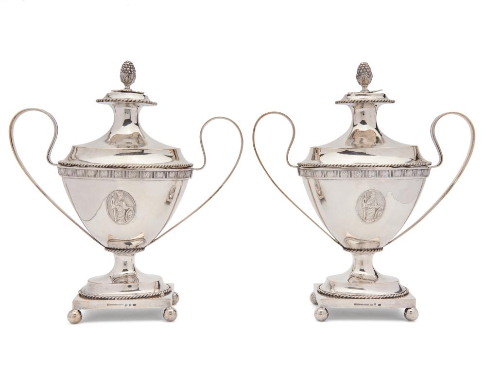 PAIR OF SWEDISH SILVER NEOCLASSICAL