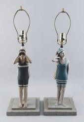 PAIR OF TABLE LAMPS FEATURING