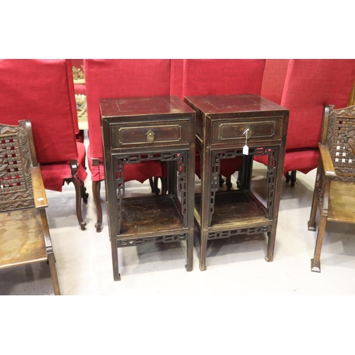 Pair of tall Chinese side tables