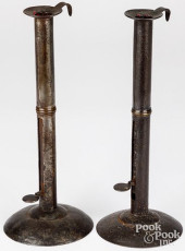 PAIR OF TALL HOGSCRAPER CANDLE