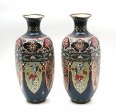 PAIR OF TALL JAPANESE MEIJI PE
