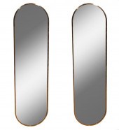 PAIR OF TALL OVAL BRASS MID-CE